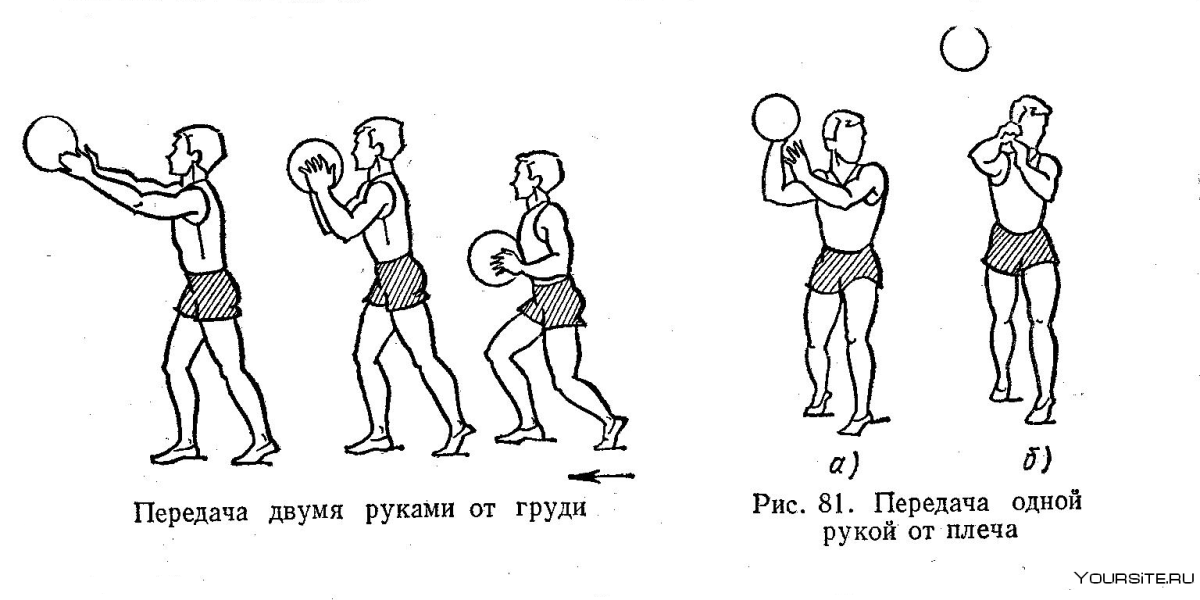 Ловля и передача мяча в баскетболе