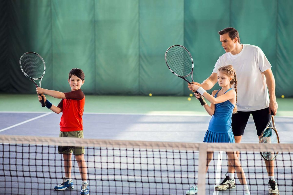 Большой теннис для детей упражнения