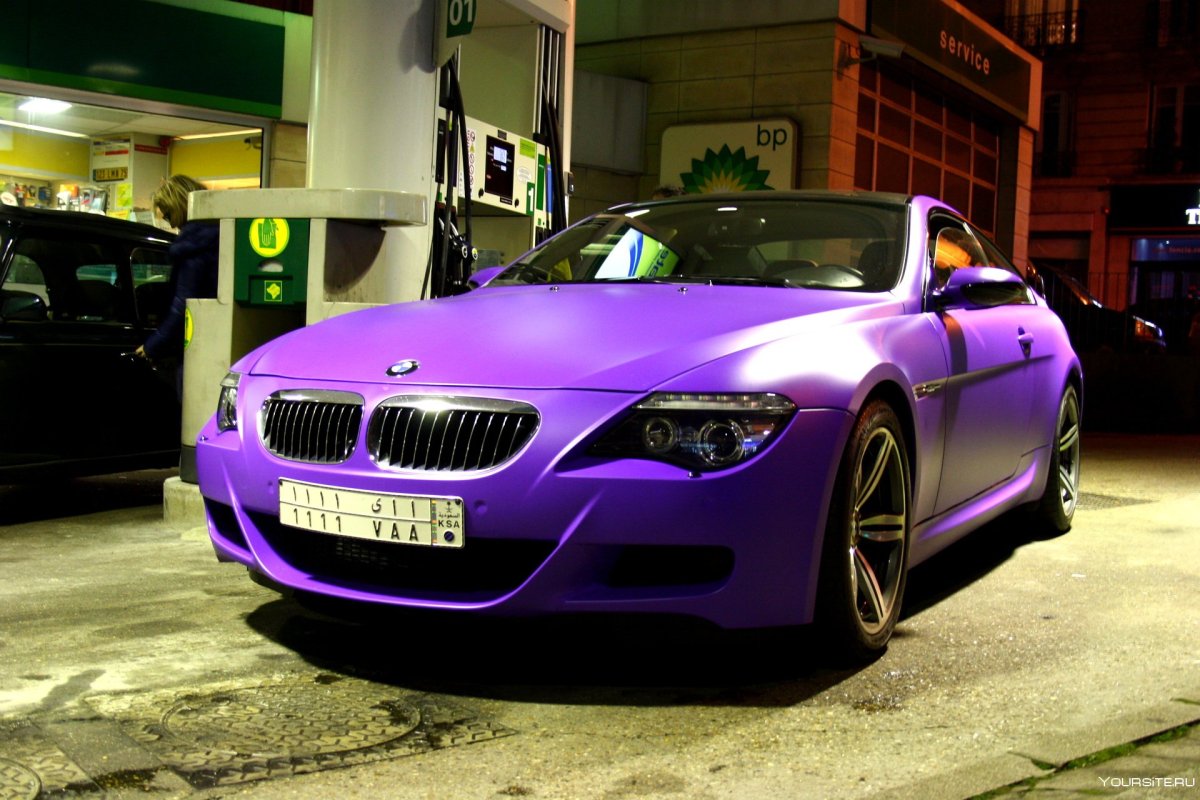 BMW фиолетовая матовая m6