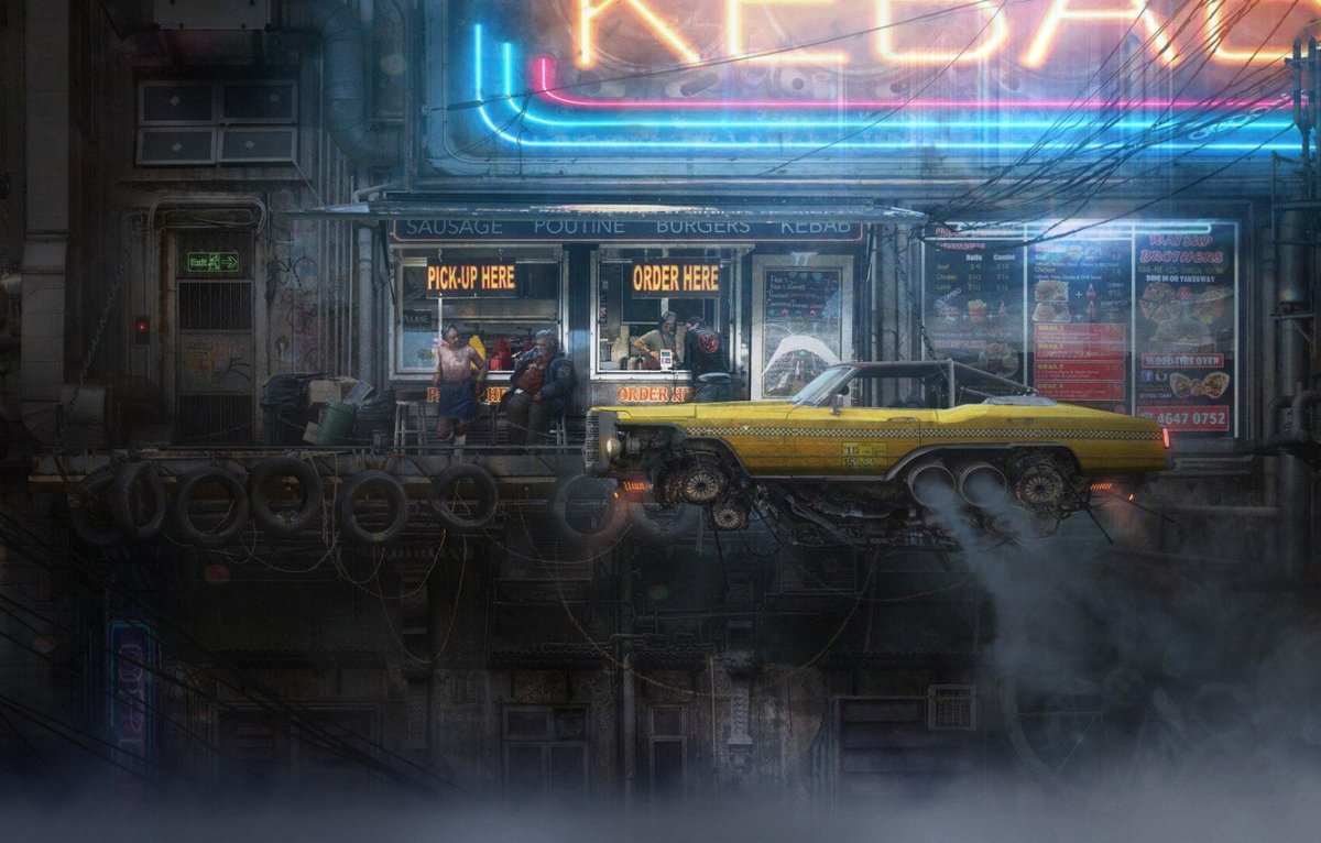 Cyberpunk 2077 Art город