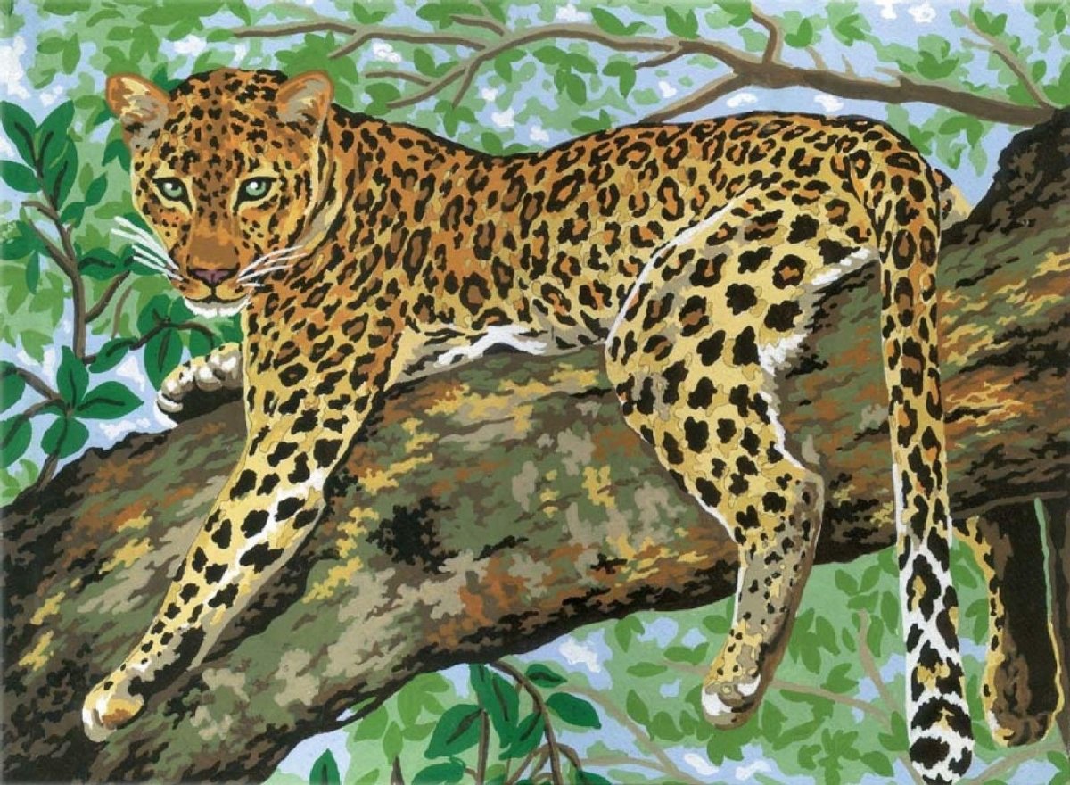 Рисование леопарда