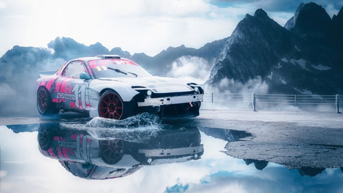 Mazda RX 7 В дрифте