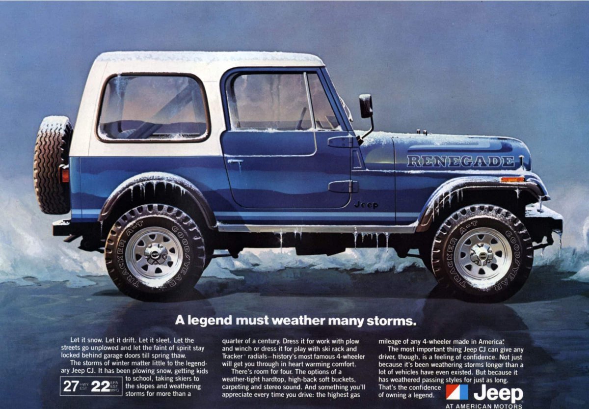 Jeep Wrangler плакат ретро
