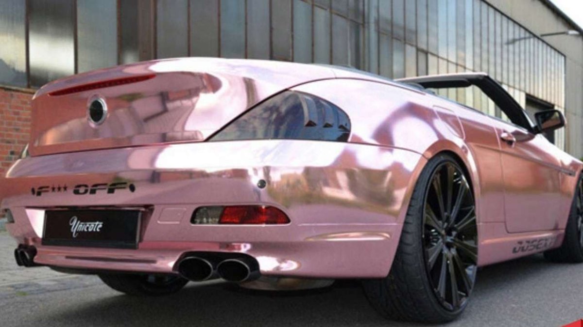BMW e63 Cabrio Tuning розовая