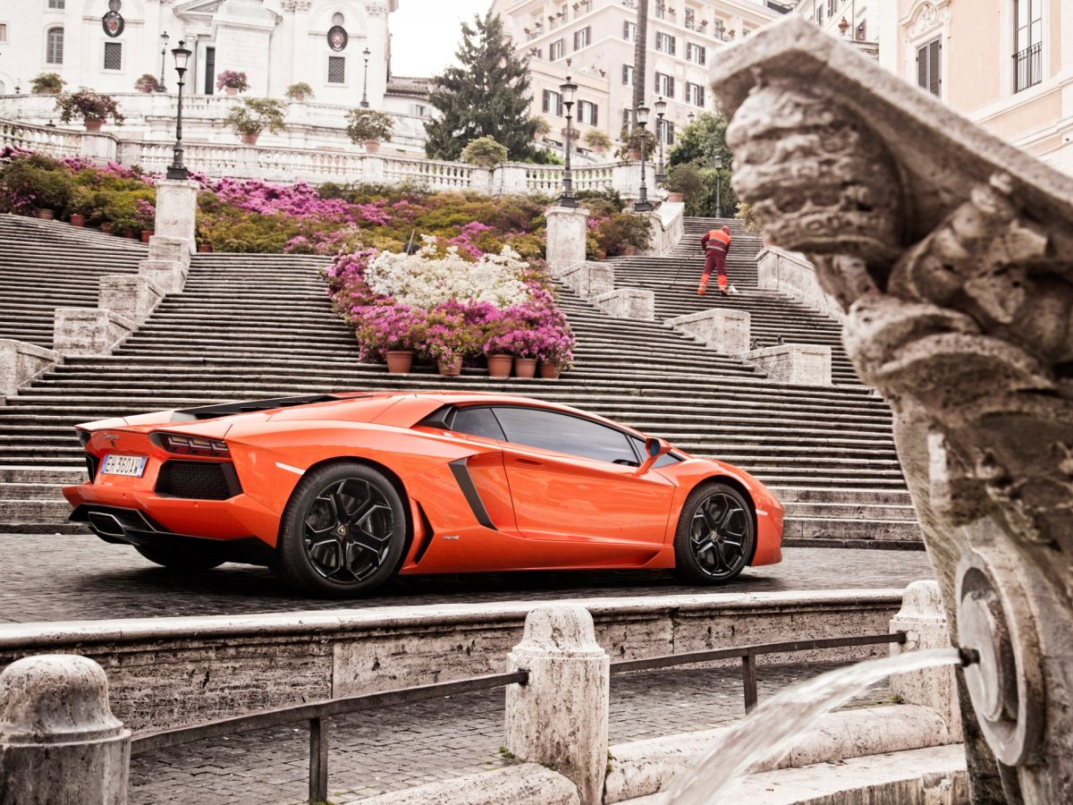 Lamborghini, Orange, Aventador, lp700-4