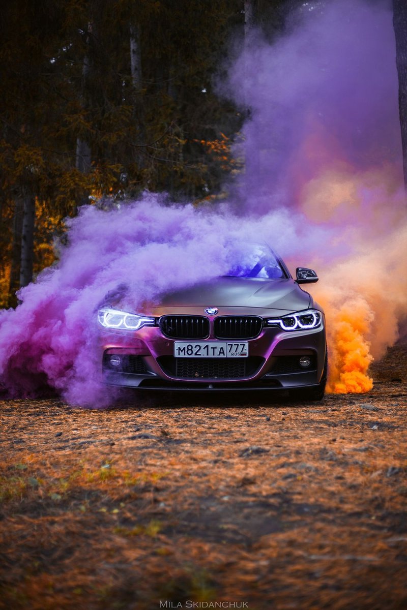 BMW m5 с дымовухой