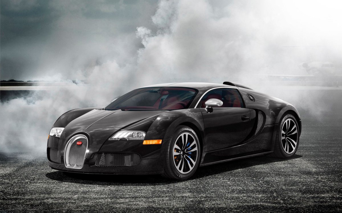 Спорткар Бугатти Veyron черный