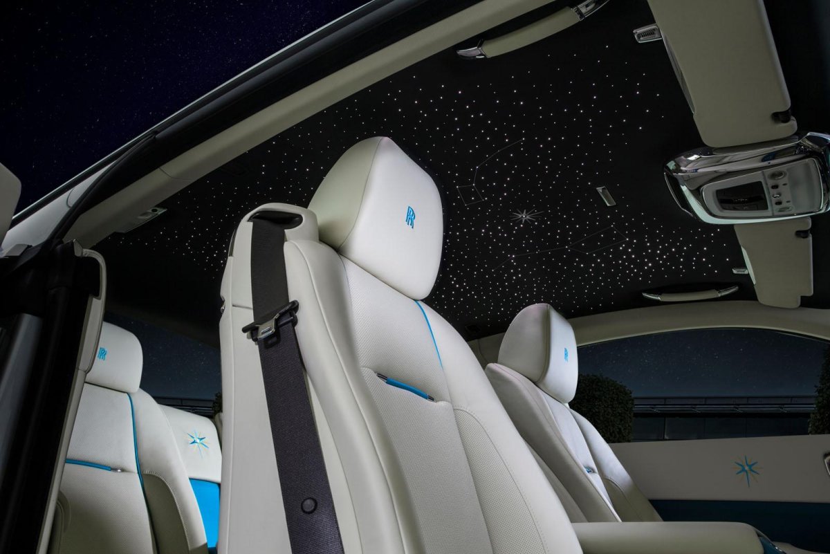 Rolls Royce потолок звездное небо