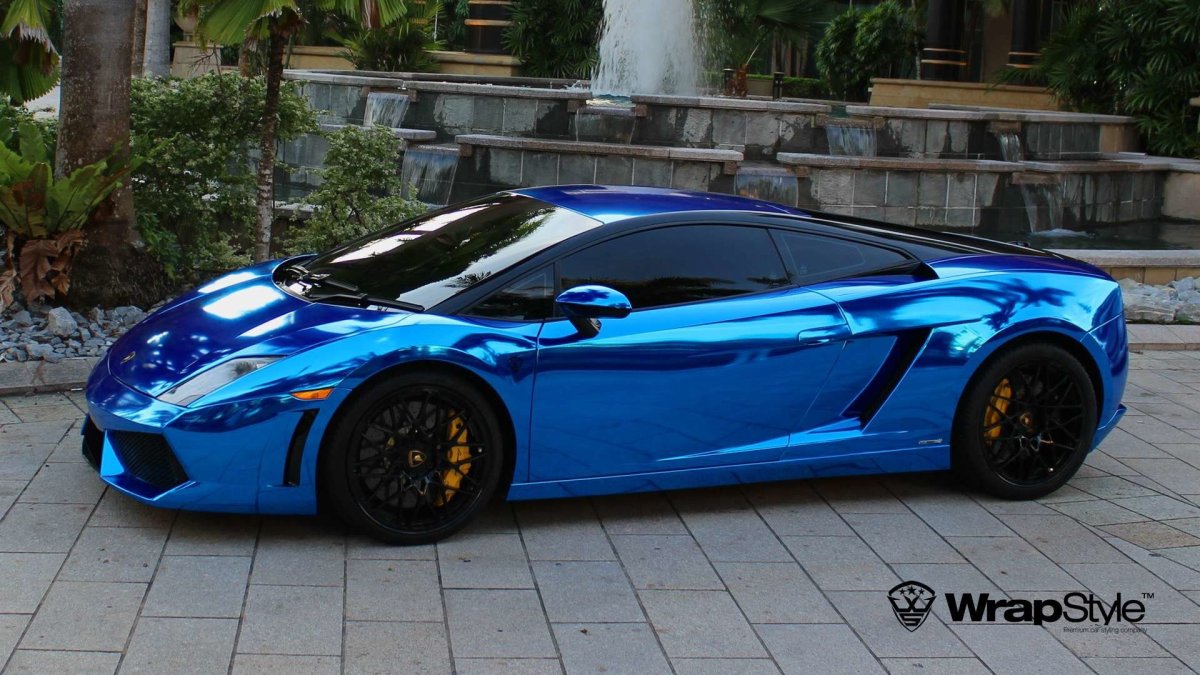 Синий хром Lamborghini Gallardo