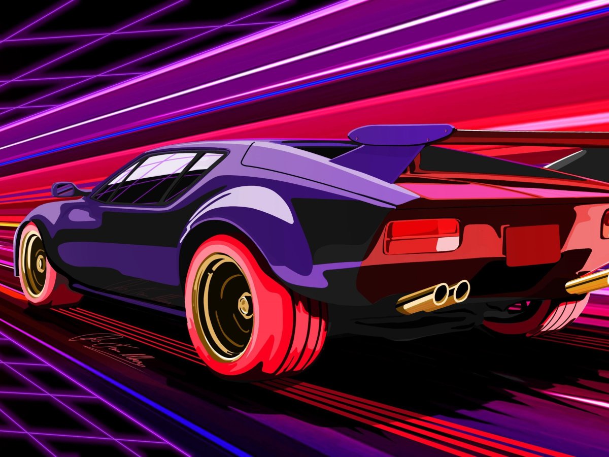 Lamborghini Countach Synthwave