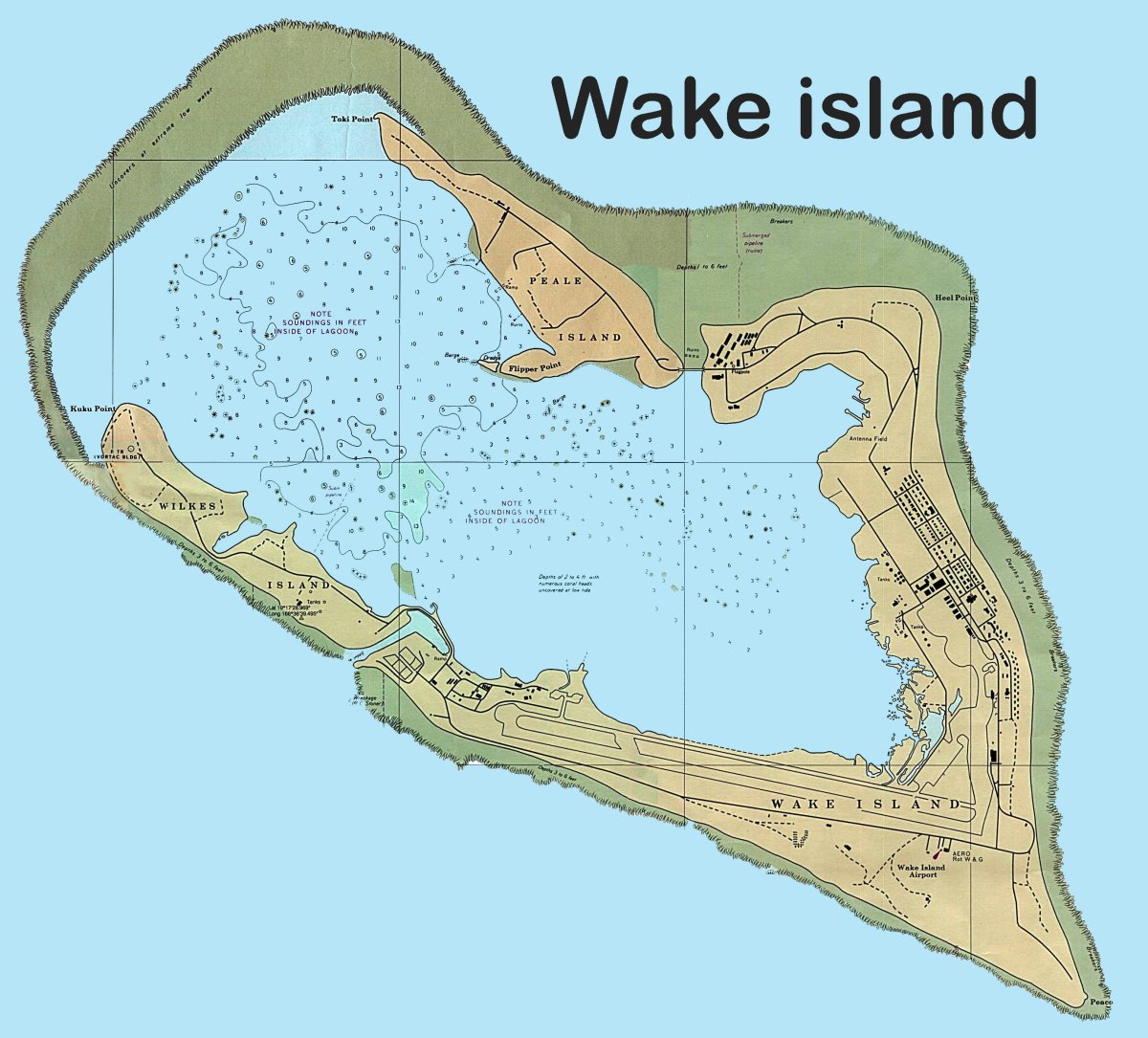 Остров Уэйк на карте мира