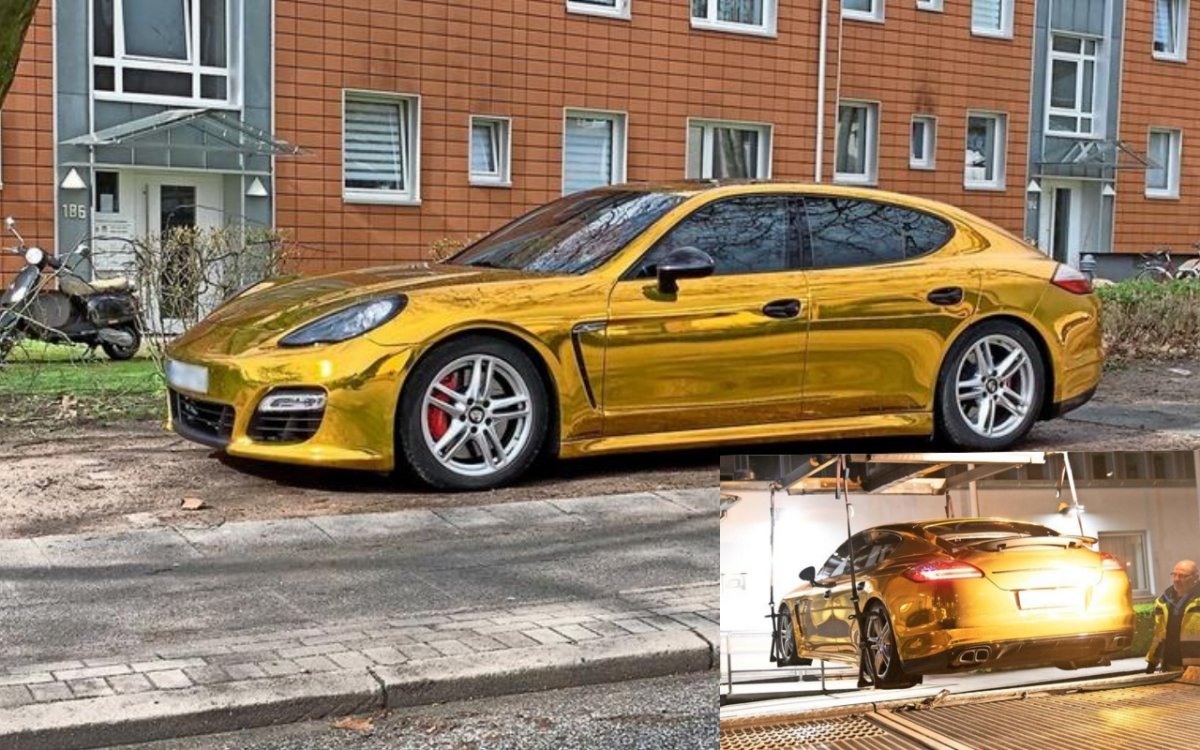 Porsche Panamera золотистый