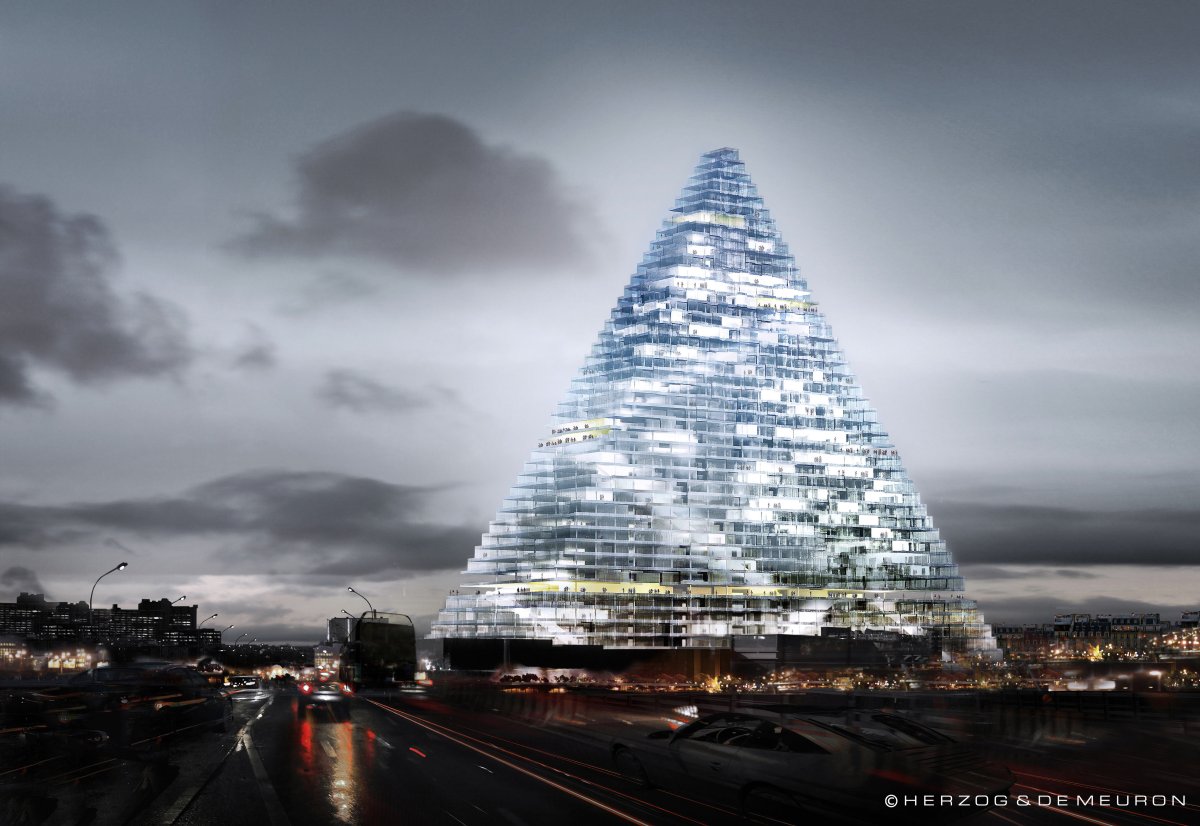 Треугольное здание во Франции Парижский треугольник
