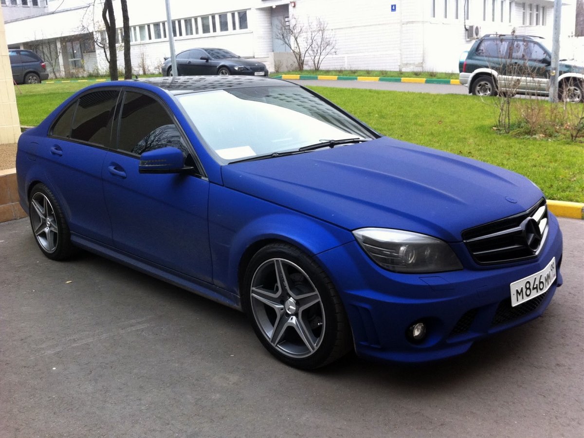 Мерседес w204 синий