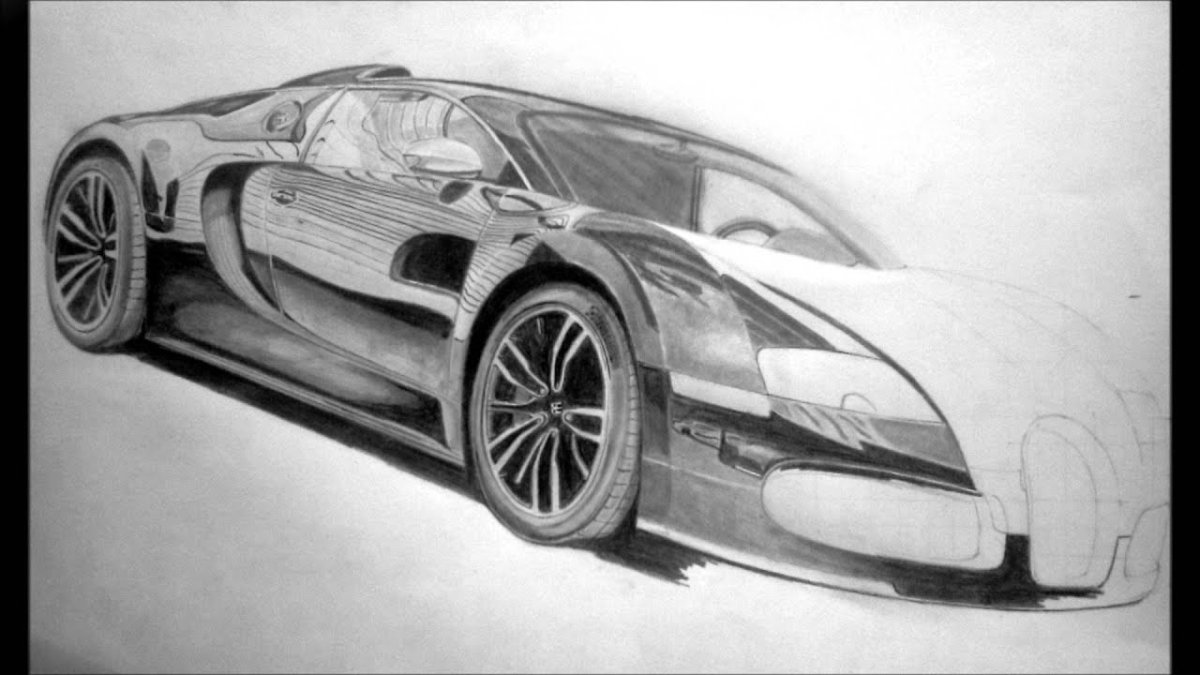 Bugatti Veyron рисунок