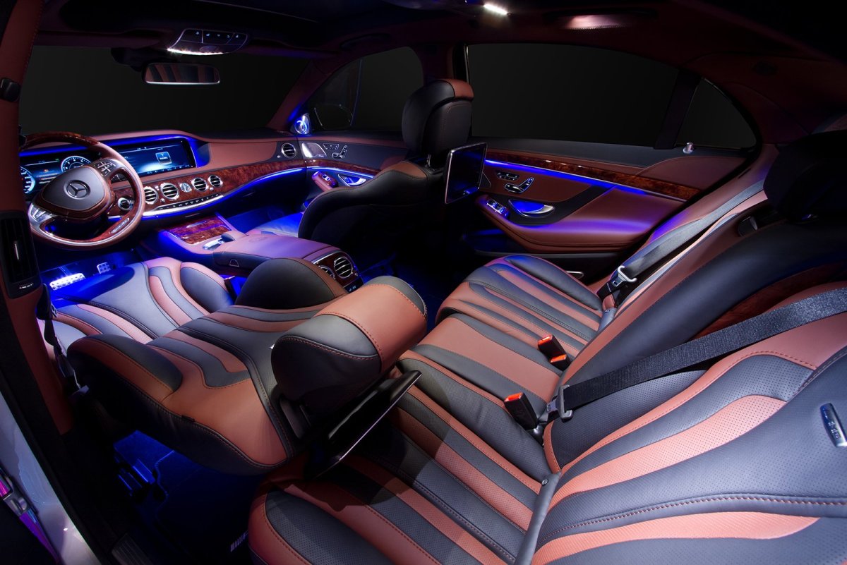 Mercedes Benz s class w222 салон белый