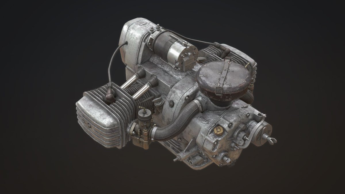 Двигатель оппозитный 3d Inventor