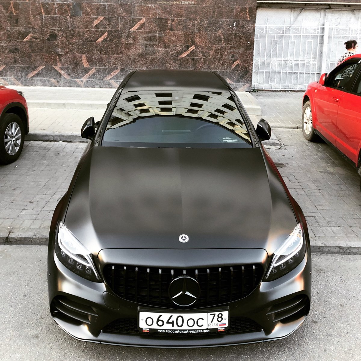 Черный матовый сатин пленка BMW 7