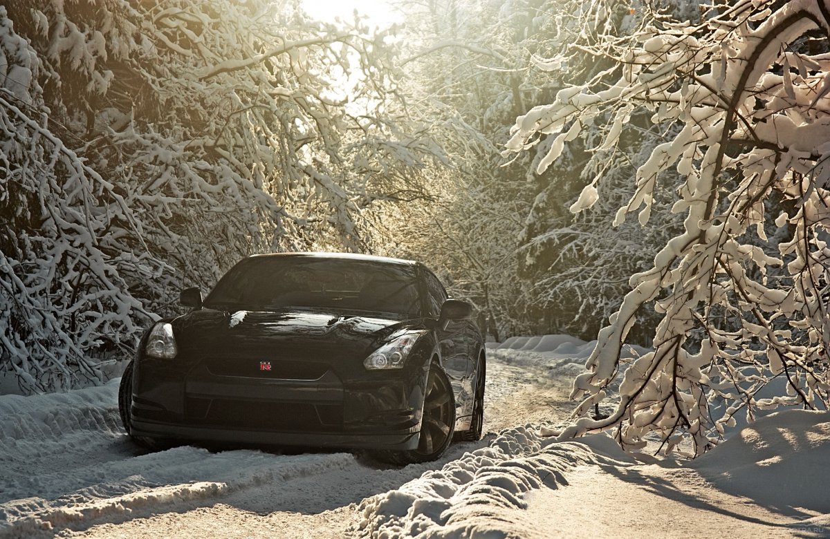 Nissan GTR r35 зимой