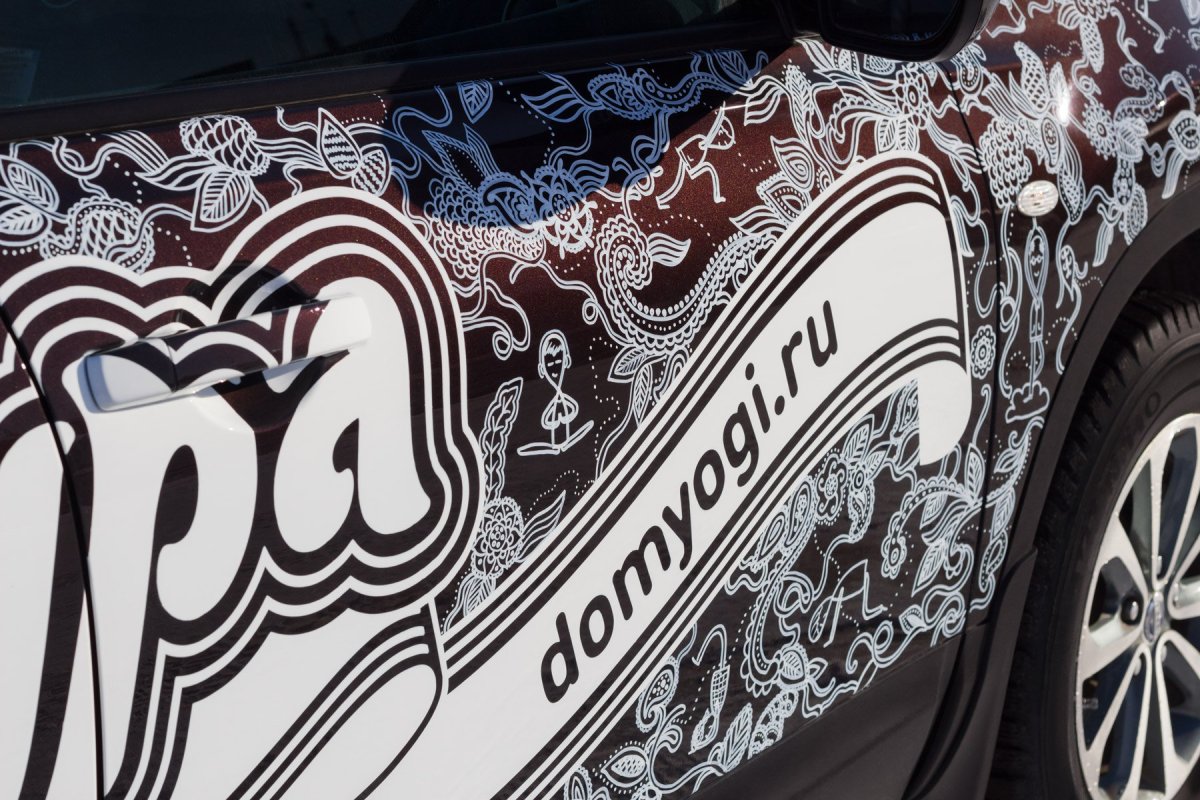 Роспись авто маркером