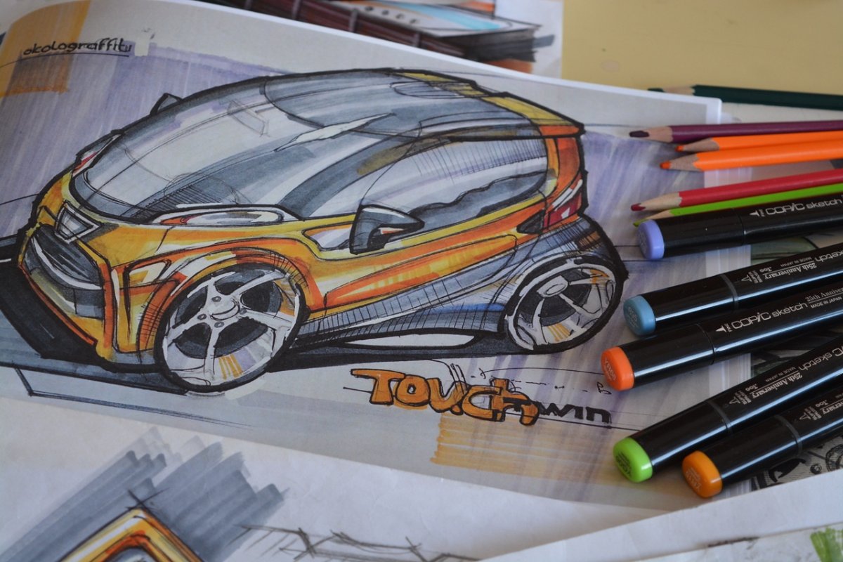 Рисование маркерами скетчинг машина