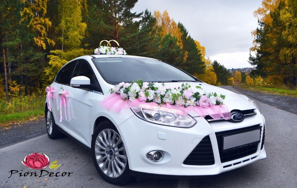 Украшение авто на свадьбу