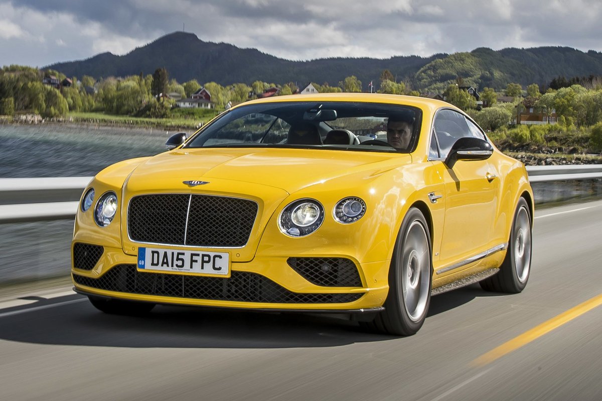Bentley Continental gt желтый