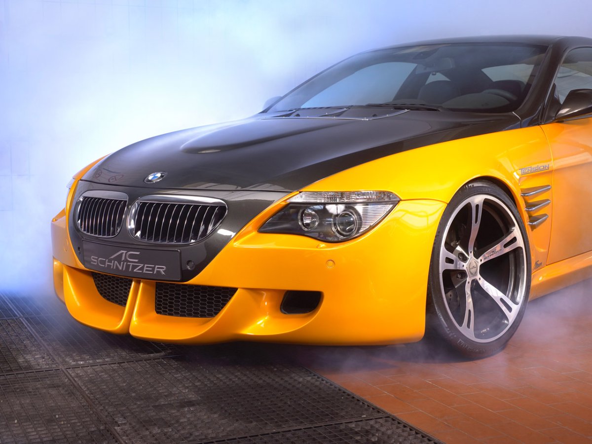 BMW e63 желтая