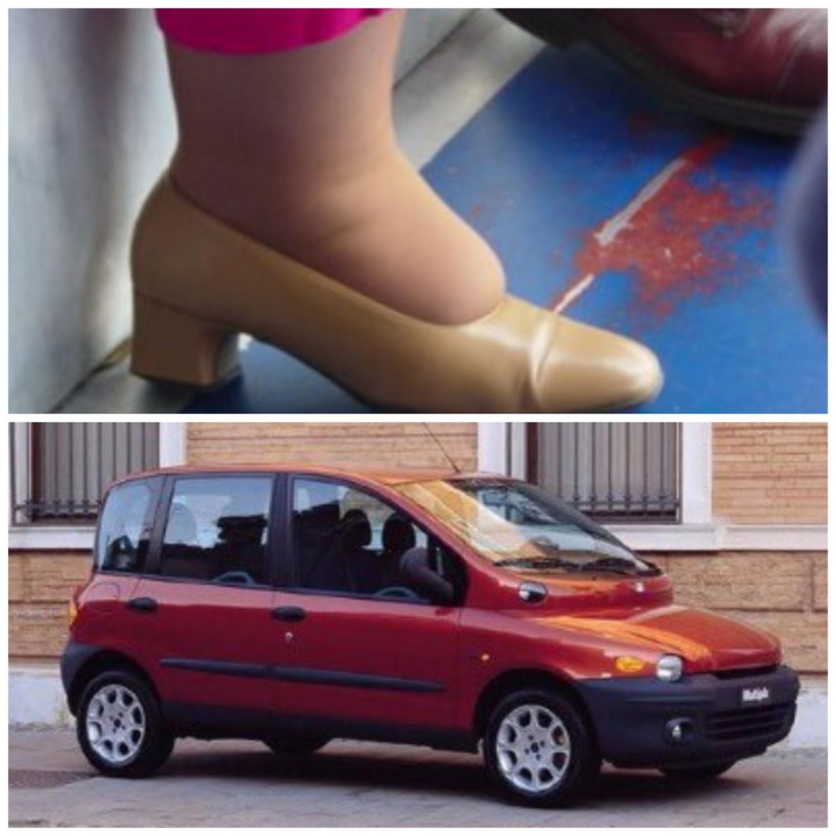 Fiat Multipla и нога