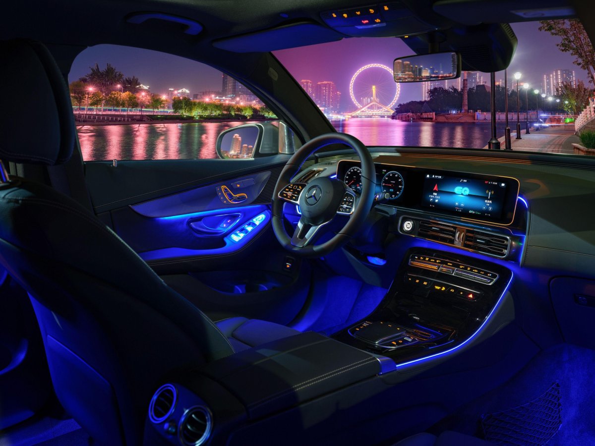 Mercedes Benz s class w222 салон ночью