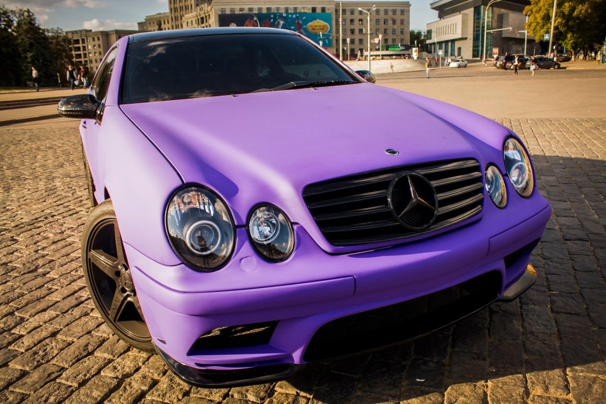 W210 Mercedes фиолетовый