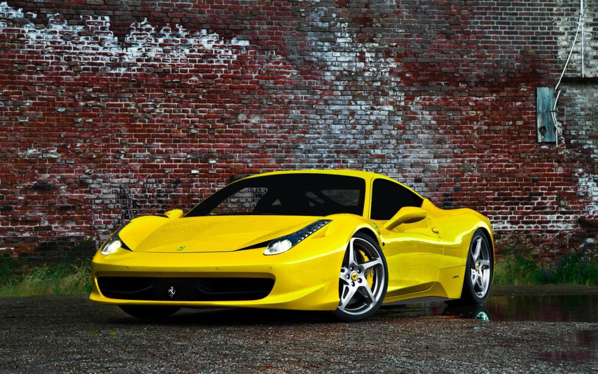 Ferrari 458 желтая