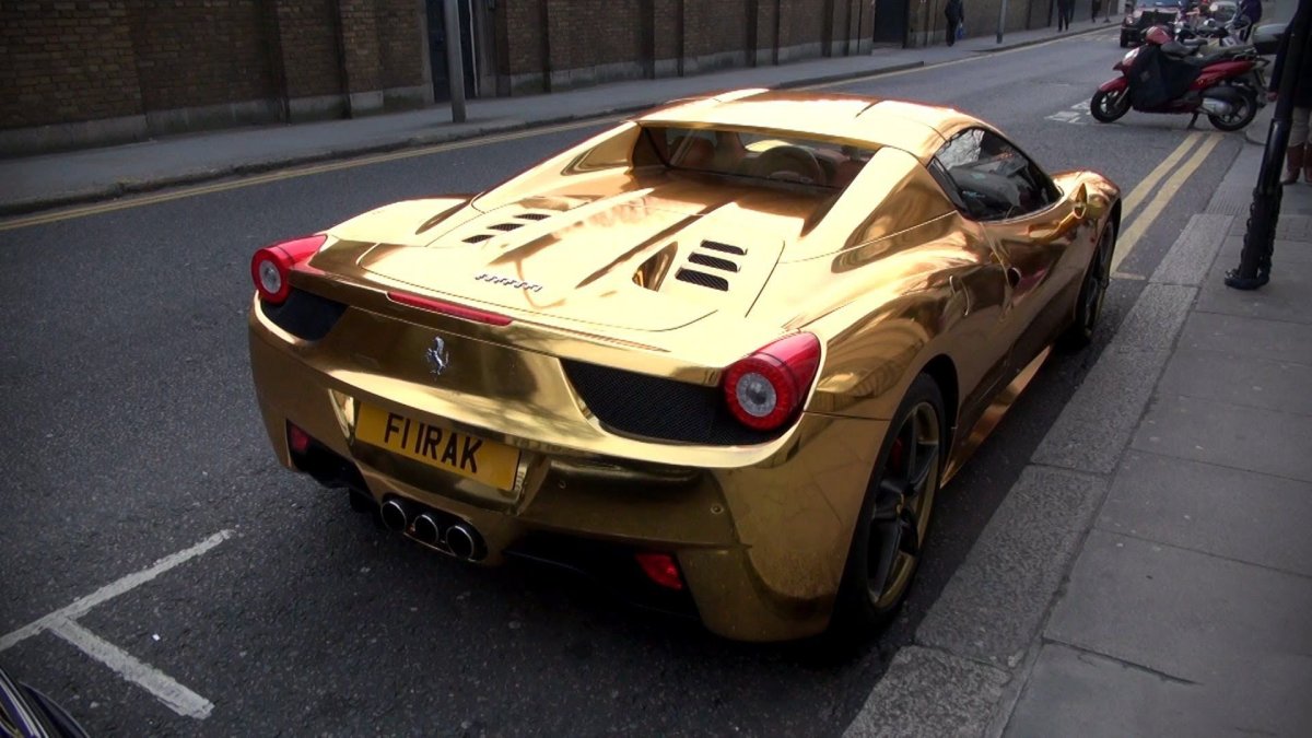 Ferrari 458 Spider Gold