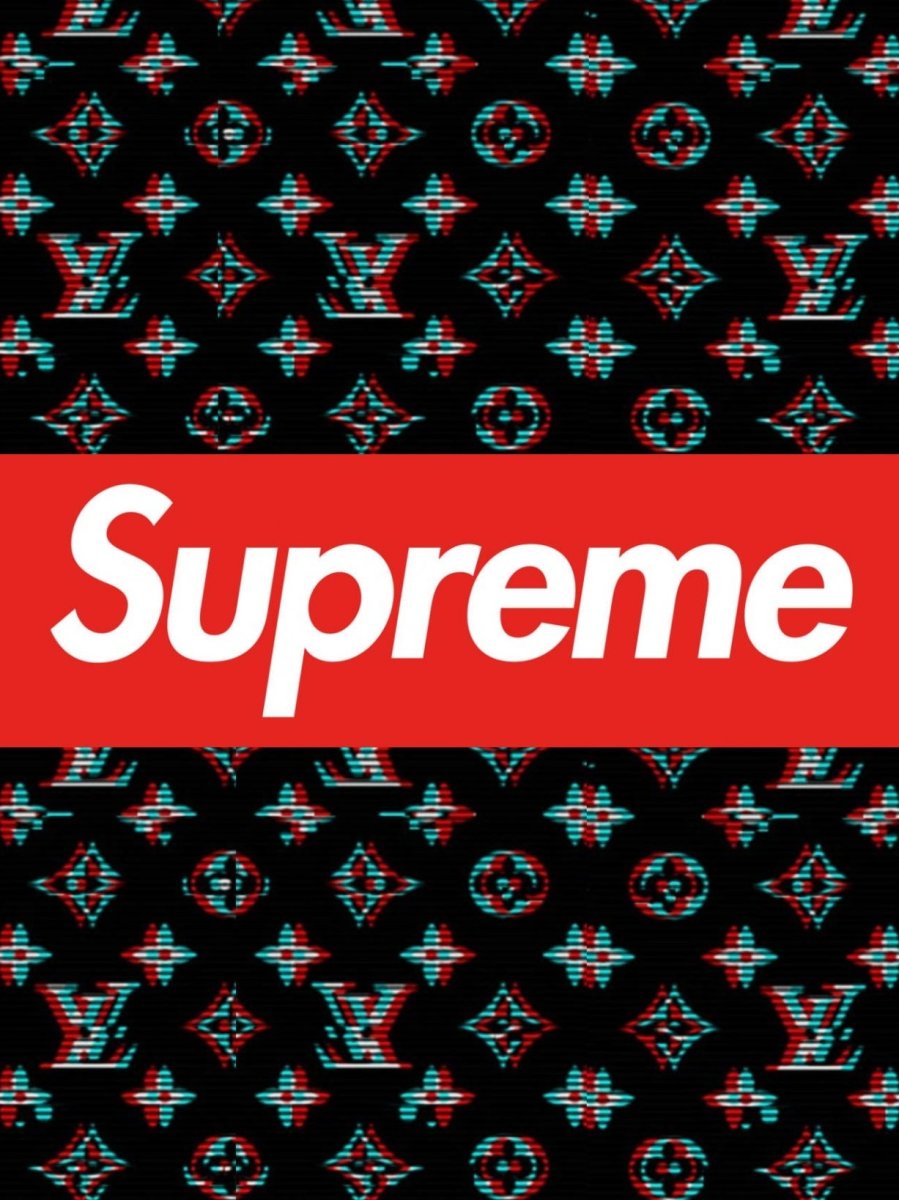 Supreme x Louis Vuitton logo черный