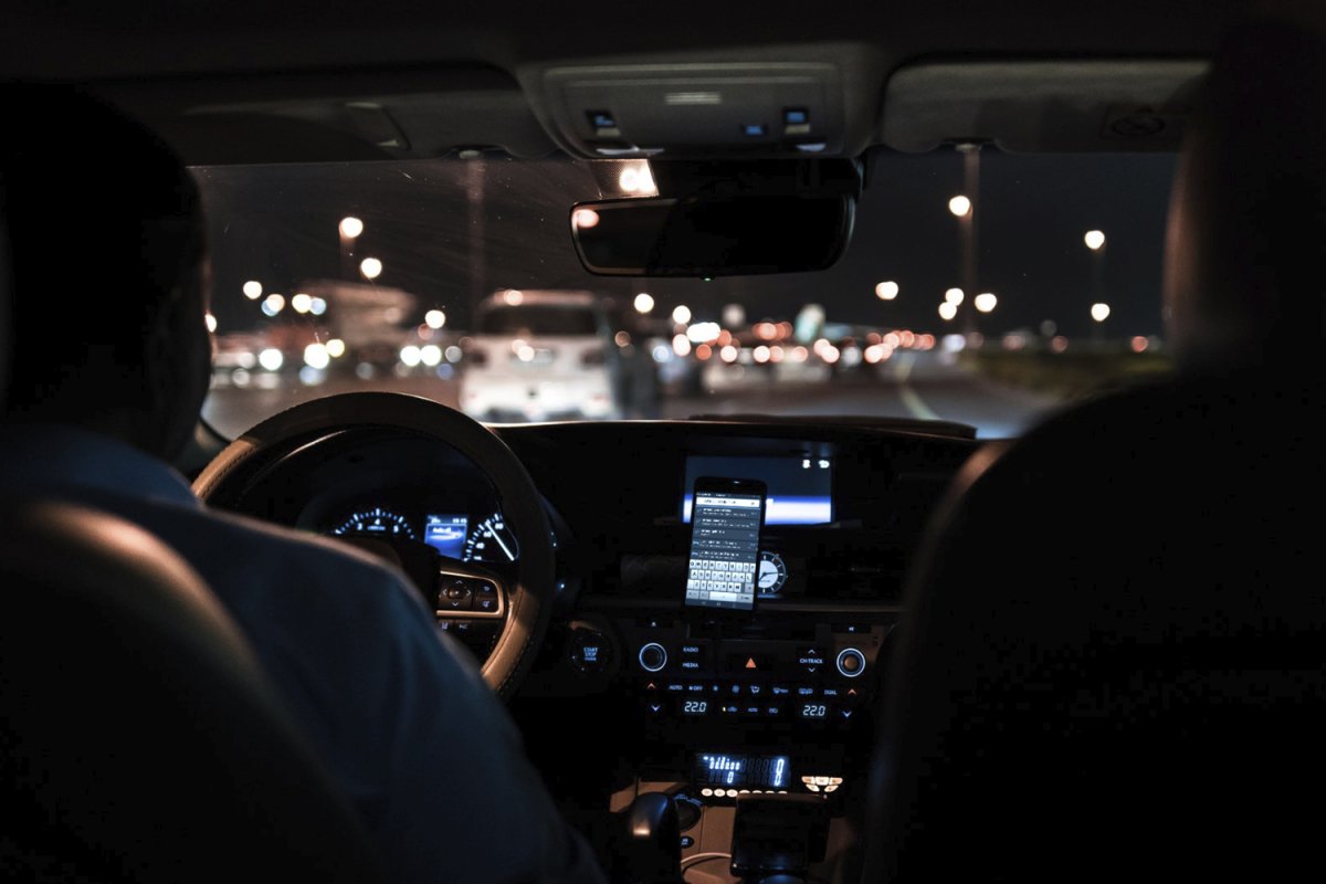 Вид из машины пассажир