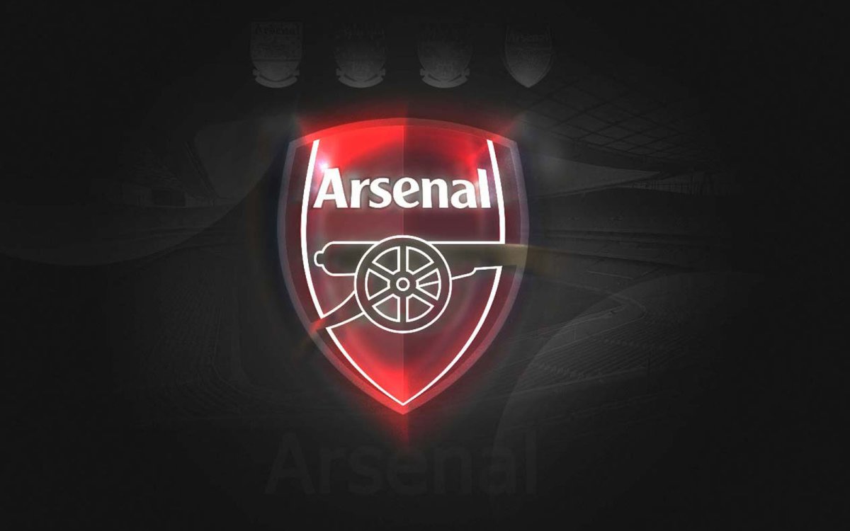 Арсенал эмблема на черном фоне
