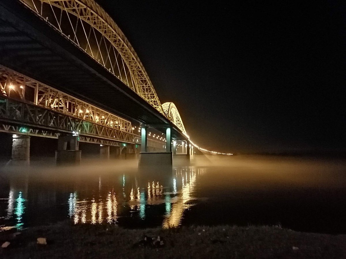 Ночной Нижний Новгород 2022 Борский мост