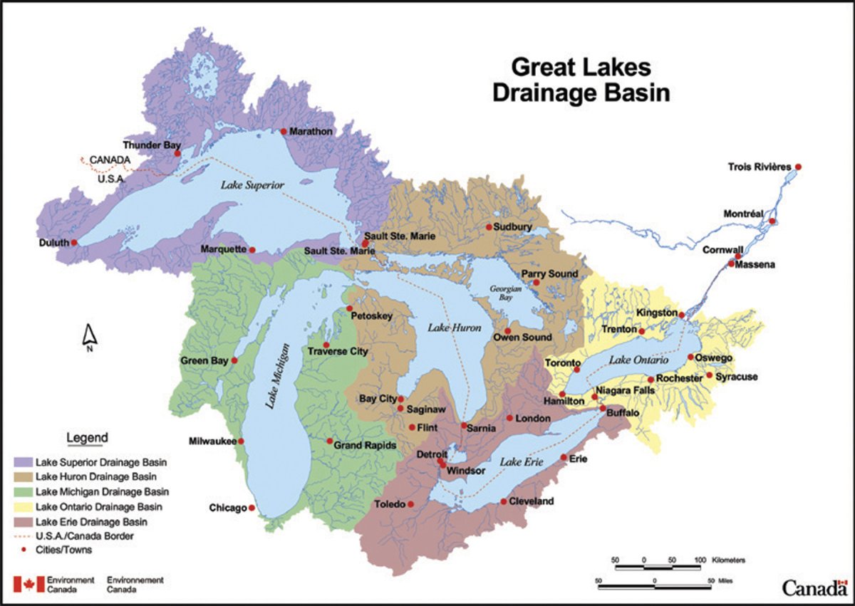 The great Lakes на карте
