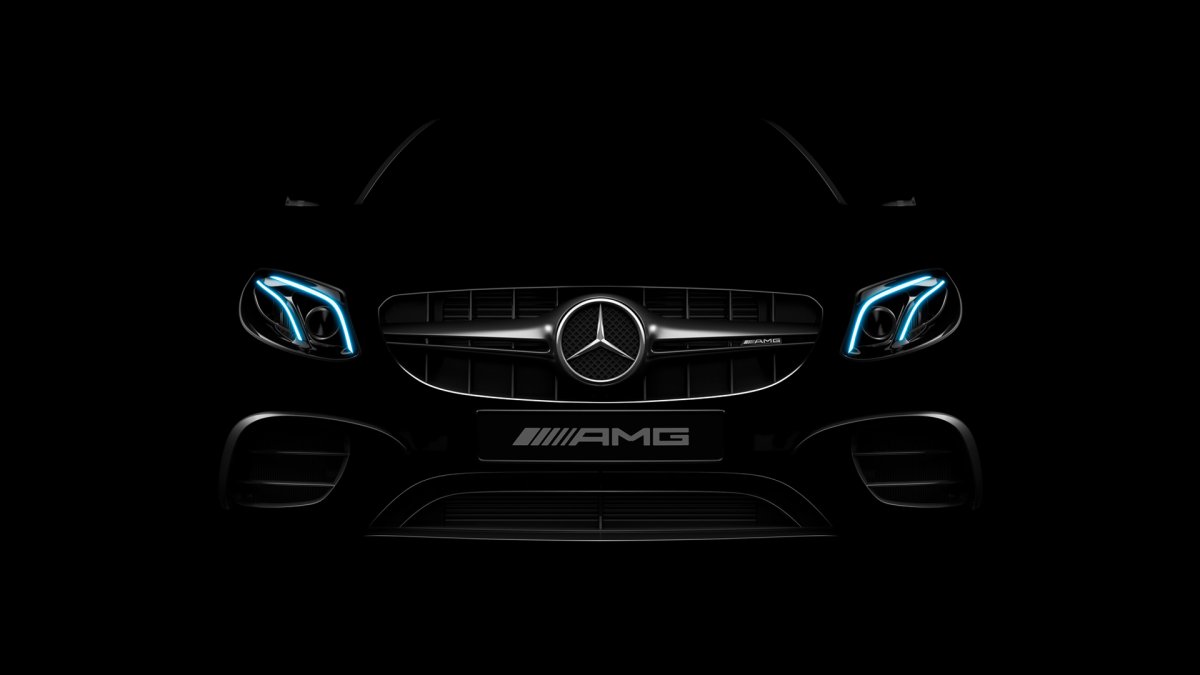 Мерседес АМГ 63 чёрный темноте