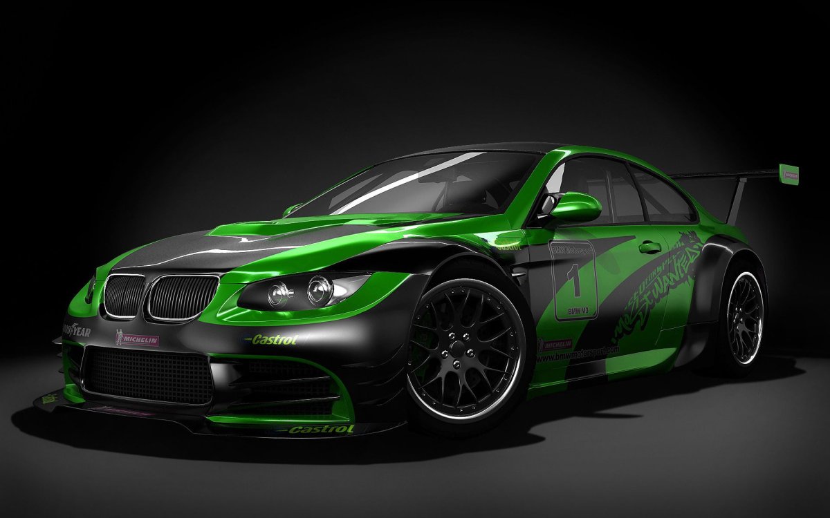 BMW m8 GTR Green