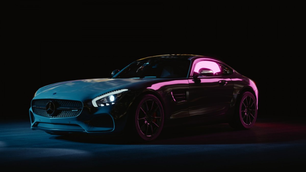 Mercedes-Benz gt 63 s неон