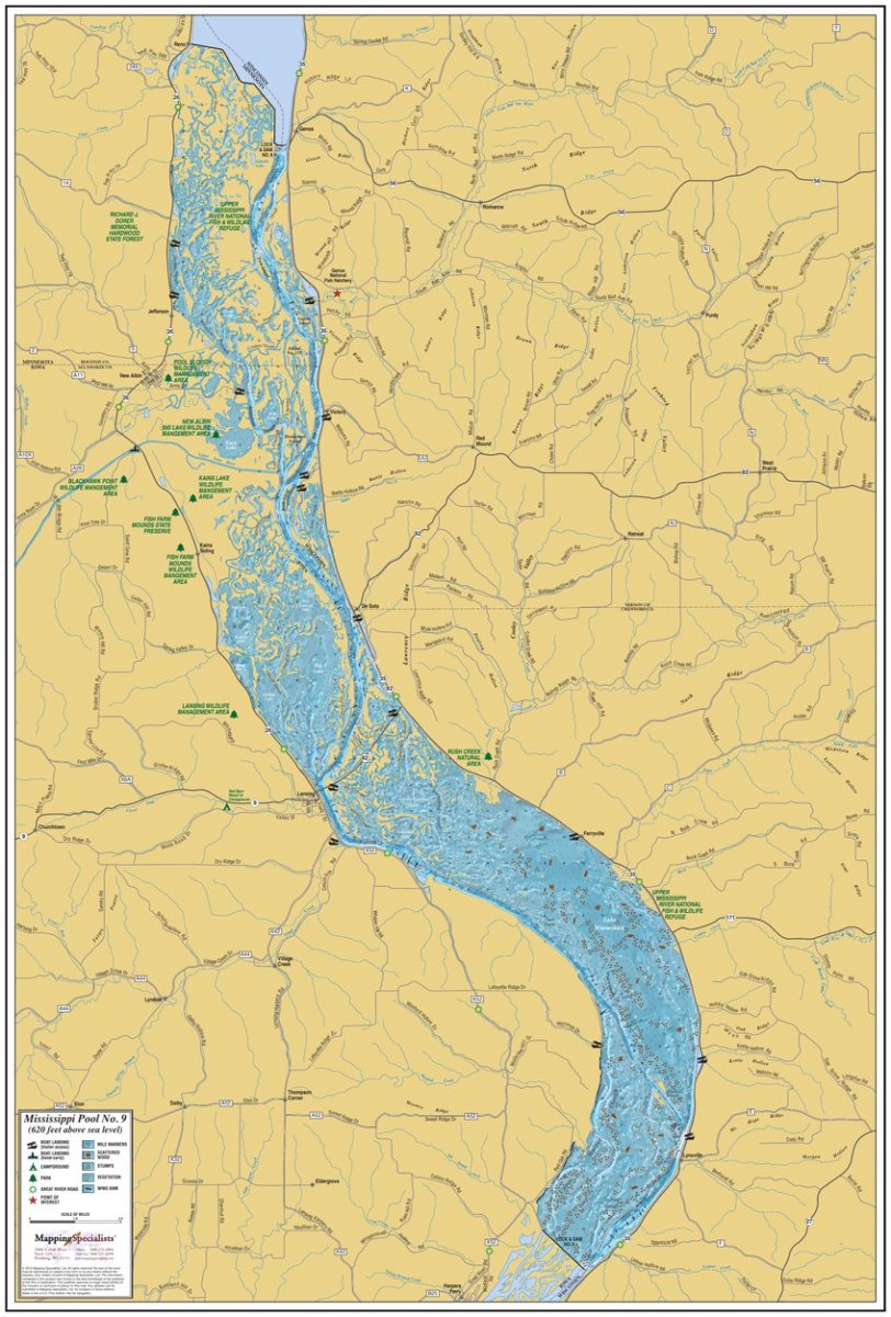 Река Миссисипи на карте