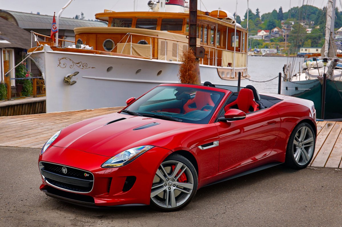 Ягуар f Type красный кабриолет