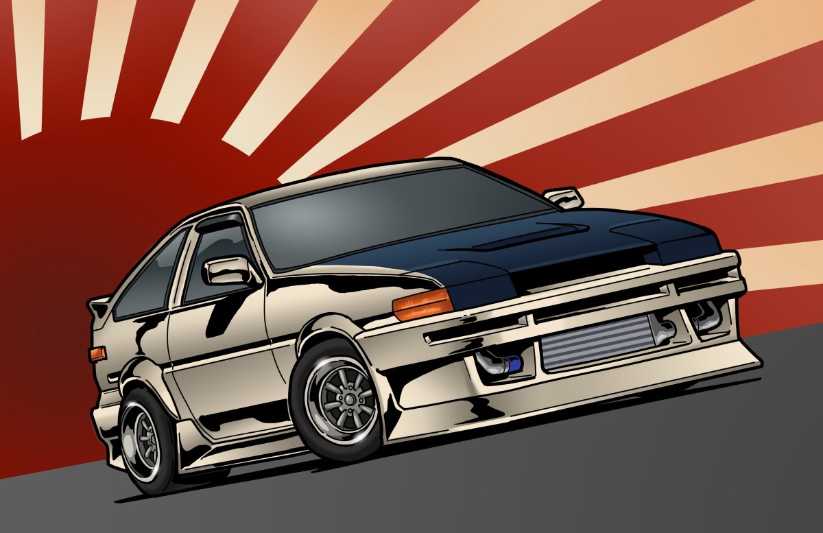 Toyota Corolla ae86 арт