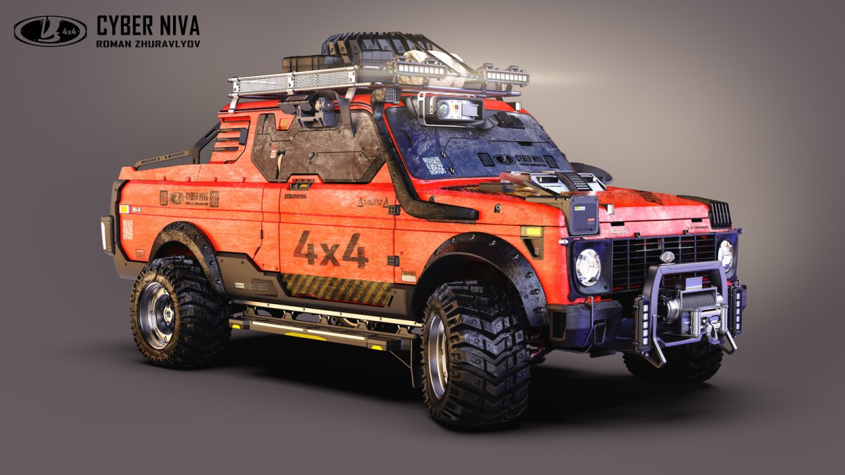 Roman Zhuravlyov - Cyberpunk Lada Niva 4x4/2077