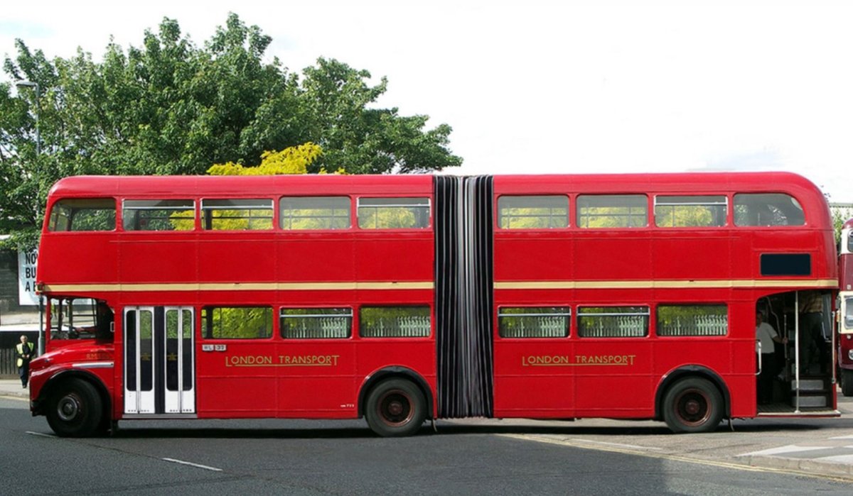 Лондонский автобус сбоку