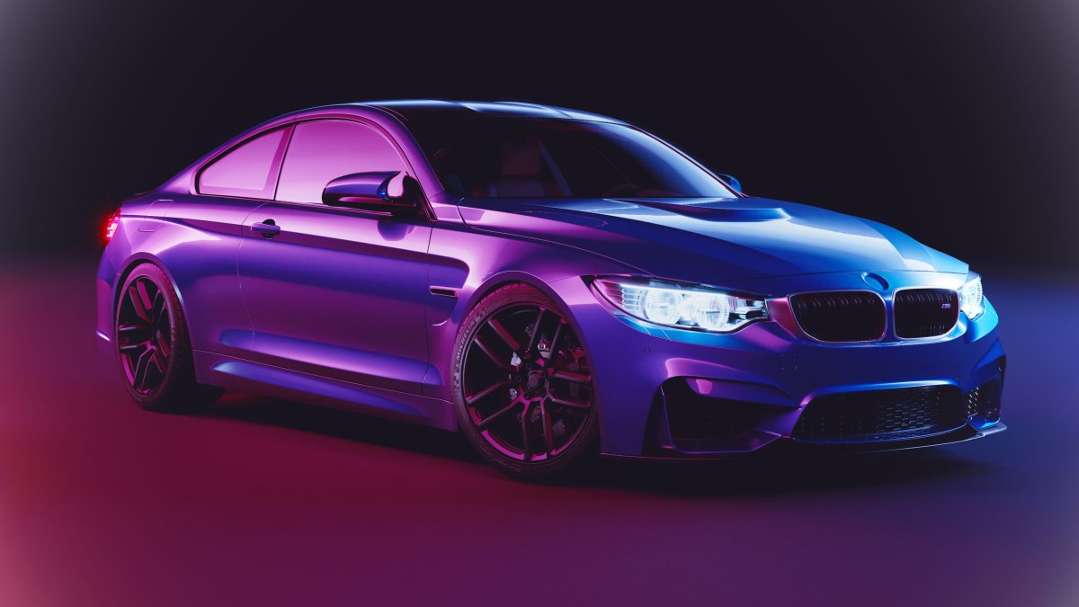 BMW m5 неоновая