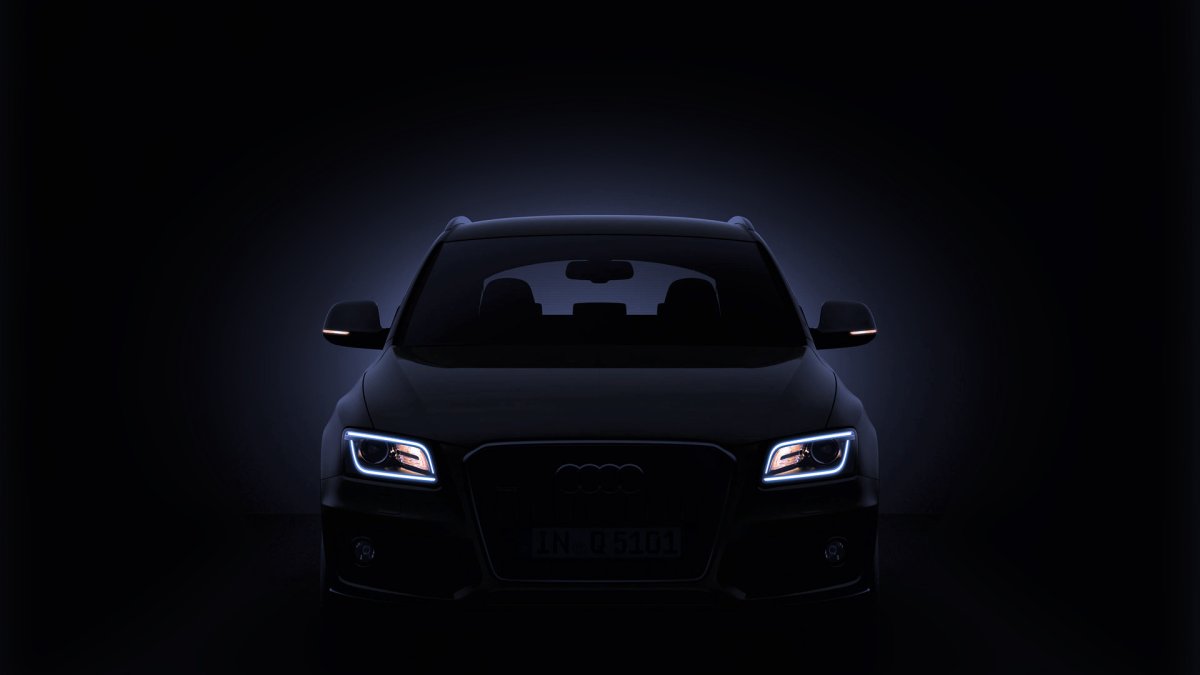 Audi q5 фары в темноте