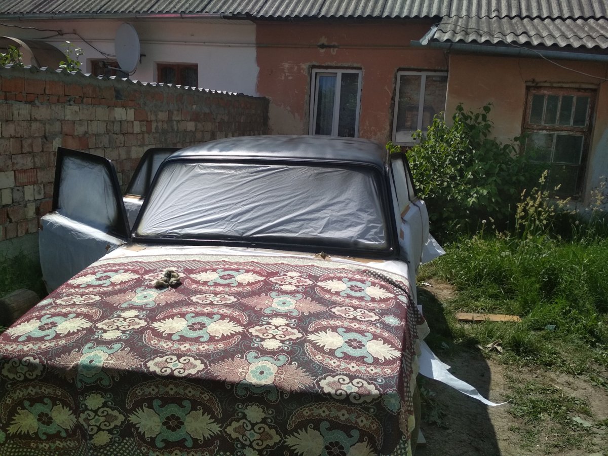 Красим машину через тюль