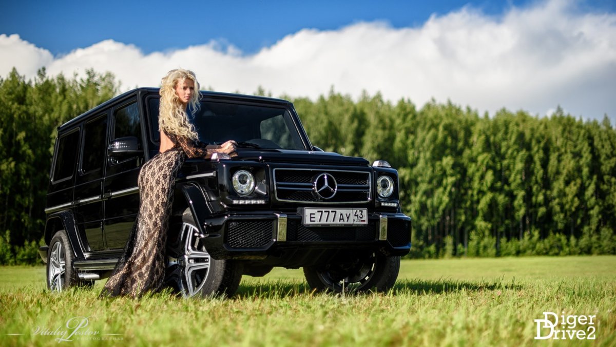 Мерседес g63 АМГ И девушки